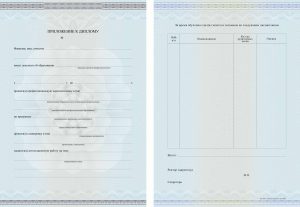 Приложение к диплому о профессиональной переподготовке установленного образца
